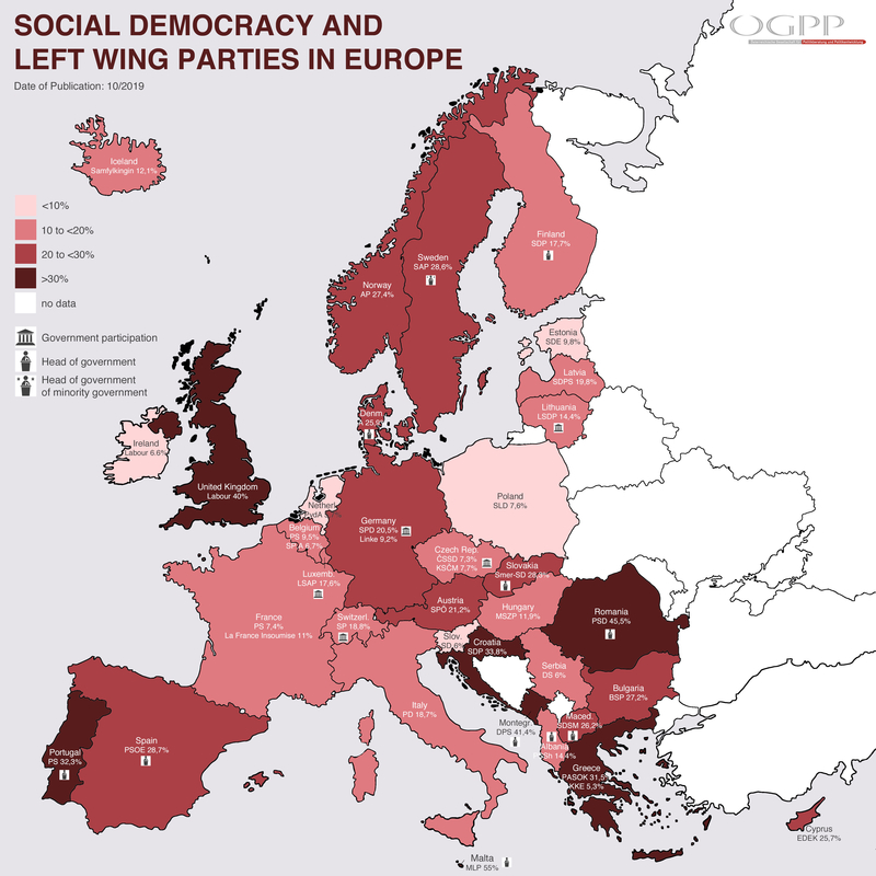 Social democracy in Europe graphic